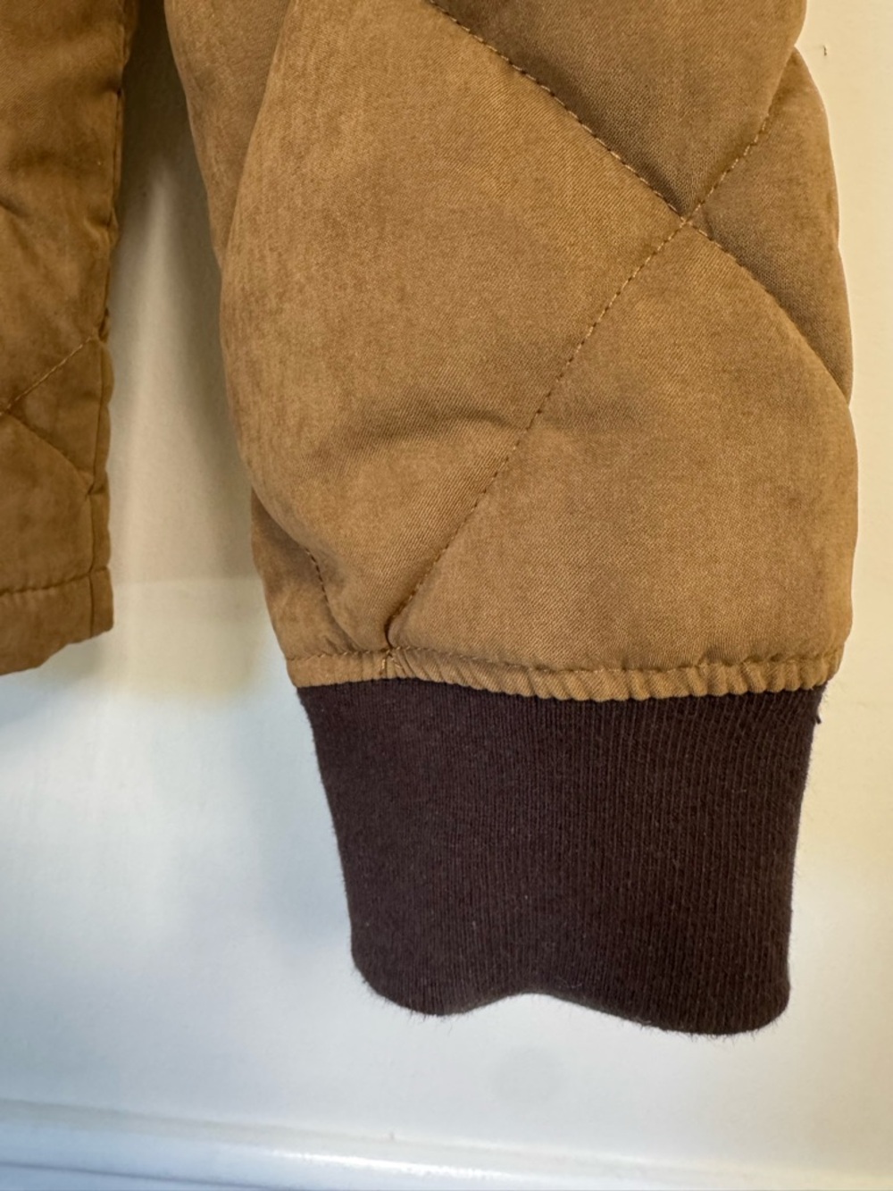 Abercrombie & Fitch Quilted Jacket Brown Men’s M Snap Button Puffer Coat - Picture 3 of 7